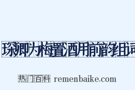 琛卿为梅置酒用前韵组词是什么意思的图片